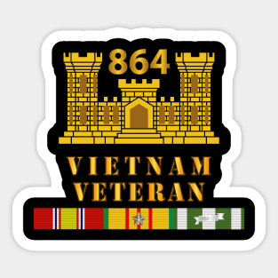 864th Engineer Battalion - ENG Branch - Vietnam Vet w VN SVC Sticker